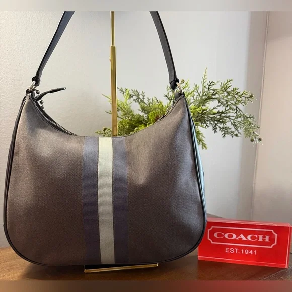 Coach Varsity Stripe Hobo Bag - Picture 2 of 13